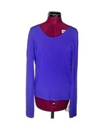 Fabletics Karen Top Blue Purple Women Size Medium Long Sleeve Activewear - £19.86 GBP