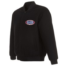 NHRA JH Design One Hit Wool Reversible Full Snap Jacket  Patch Logo Black - $139.99