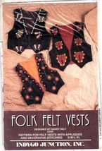 Indygo Junction Folk Felt Vests w/ Appliques S-M-L-XL - $4.00