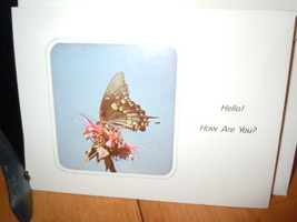 Vintage Hello How Are You Butterfly Religious Note Card 1960&#39;s Unused - $1.99