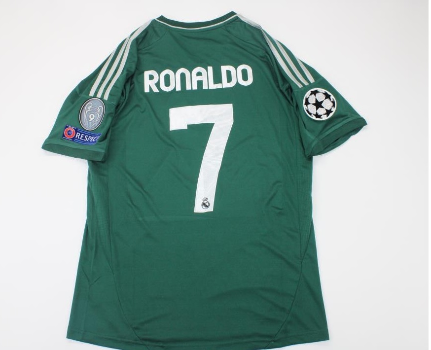 real madrid jersey 2012 20013 shirt cristiano ronaldo green short sleeve UCL sty