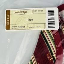 Longaberger Tinsel Basket Fabric Liner in Holiday Stripe Christmas #23165166 NEW - $4.99