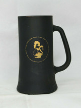 Vintage 1970&#39;s Matte Black Glass Playboy Stein With Gold Bunny On Both Sides - £8.19 GBP
