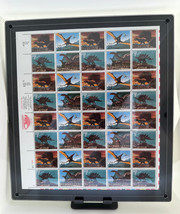 Prehistoric Animals - Dinosaurs Collectable Postage Stamp Framed Artwork - £50.99 GBP