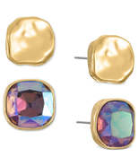 Style and Co 2-PC. Set Colored Stone Square Stud Earrings - £10.18 GBP