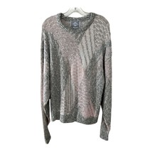 Vtg J.J. Blu Women’s M Sweater Pink Gray Abstract Knit 90s Made in USA - $563.27 MXN