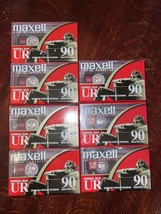 Lot Of 7 Maxell UR-90 Blank Audio Cassette Tapes 90 Min Normal Bias Sealed - £13.93 GBP