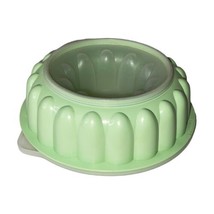 Vintage 3 Piece Tupperware Jello Mold Ice Ring Mint Green 1202 1201 Lid Not OG - £8.42 GBP
