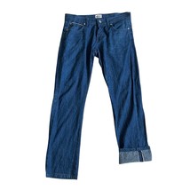 Naked &amp; Famous Men’s Skinny Guy Jeans Sz 33x32 Dungaree Selvedge Blue De... - $921.74 MXN