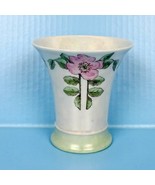 Vintage Thomas Bavaria Vase Roses Porcelain Iridescent 5&quot;H Hand Painted ... - $13.57 CAD