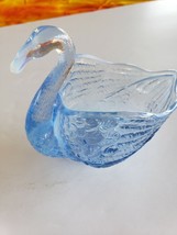 Imperial Blue Opalescent Glass Swan Master large Salt Cellar Dish - £9.72 GBP