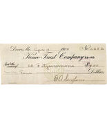 1914 Kineo Trust Company Bank Check E.A. Sampson Dover Maine Signed 6292... - €12,01 EUR