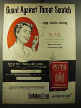 1950 Pall Mall Cigarettes Ad - Guard against throat-scratch - £14.72 GBP
