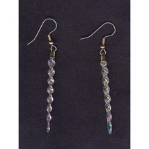 Funky ICICLE EARRINGS-Winter Holiday Ornament Charm Frozen Elsa Costume Jewelry - £5.57 GBP