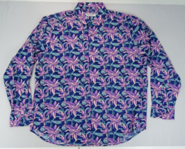 Tommy Bahama Shirt Men 2XLT Tall Siesta Key Night Flower Island Zone Per... - £37.60 GBP