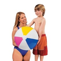 INTEX Classic Inflatable Glossy Panel Colorful Beach Ball (Set of 2) - £11.38 GBP