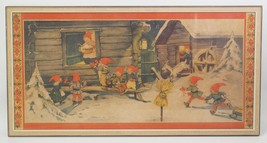 Vintage Gnome Family House in Winter Art Print Germany Framed - £359.55 GBP
