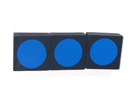 Qwirkle Replacement OEM 3 Blue Circle Tiles Complete Set - $8.81