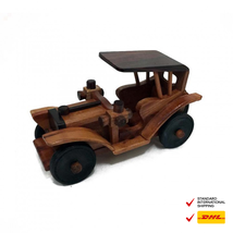 Indonesian Handmade Woodcraft - Wooden Miniatures of Antique Ancient Cars - £9.52 GBP
