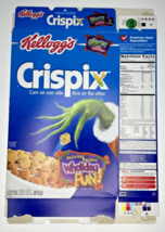 2001 Empty Crispix The Grinch Wholiday Fun 12OZ Cereal Box SKU U200/323 - £14.94 GBP