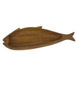 Handcrafted Wooden Fish-Shaped Serving Tray Decorative Platter - $461.34 MXN