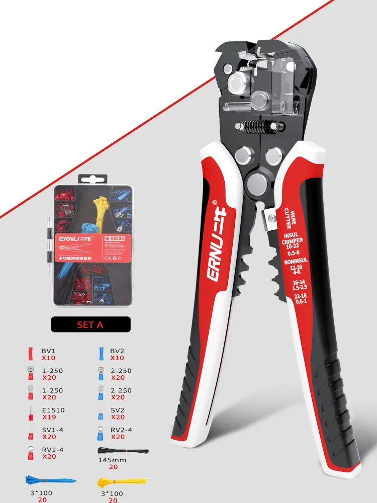 Wire Stripper Pliers Automatic 10-24 AWG Wire Cping Self-Adjusting Stripping Cab - £226.37 GBP