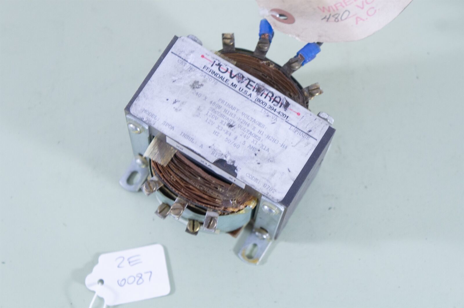 Powertran 642078 SPOA Control Transformer - 156 VA - 1 Ph - $78.37