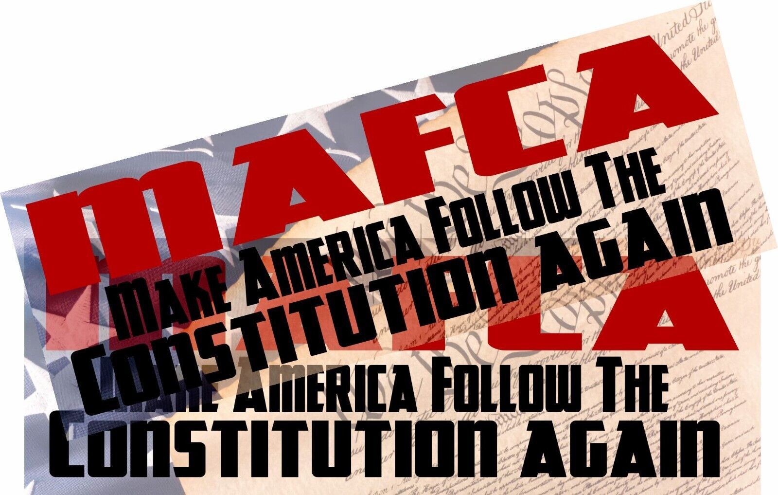 Make America Great Again MAFCA Follow the Constitution Bumper Sticker Pa... - $5.93+