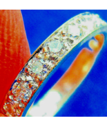 Earth mined Diamond Deco Wedding Band Vintage 14K White Gold Anniversary... - $3,007.37 CAD