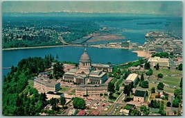 Aerial View Capitol Building Olympia Washington WA UNP Chrome Postcard H14 - £2.32 GBP