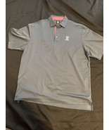 FootJoy Bonita National Golf Polo 2XL Gray Pink Trim FJ Performance Shirt - $39.59 CAD