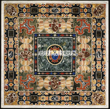 Exclusive Marble Dining Table Scagliola Inlay Collectible Occasional Hom... - $353.81+