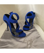 Giuseppe Zanotti Shoes | Wavy Suede Sandal with PVC Panel for Asymmetric... - £85.43 GBP