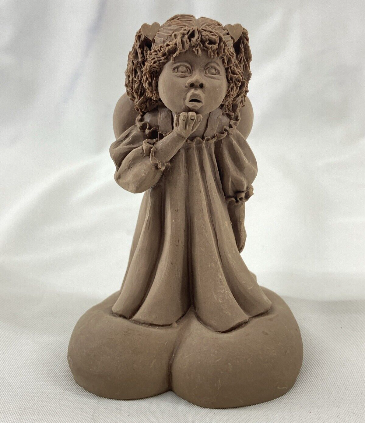 VTG Lil&#39; Sweet Heart&#39;s Small Native Sculpture TnT 1995 Angel Kiss Adobe ... - $11.39