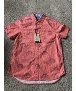 chubbies Men&#39;s Friday peach Crush Button Down Short Sleeve Shirt Size Small - $32.71