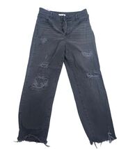 Pacsun High Rise Straight Jeans Women's 29 Gray High Rise Button Fly Dis... - $14.88