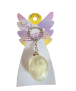Christmas Angel Worry Stone  Key Chain Religious ANGEL KEY CHAIN - $5.02