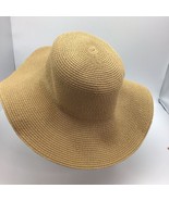 Packable Paper Straw Hat Wide Brim Summer Sun Shade Hat One Size - £14.69 GBP