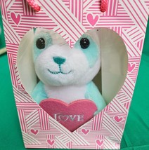 Puppy Plush Valentine Gift Bag Hearts Stuffed Plush Toy - £5.89 GBP