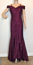 R&amp;M Richards Burgundy Evening Gown Size 4 - £56.05 GBP