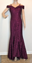 R&amp;M Richards Burgundy Evening Gown Size 4 - £55.16 GBP