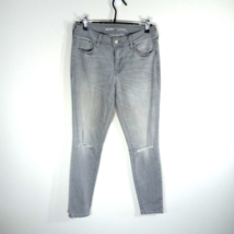 Old Navy Rockstar Womens Skinny Jeans Size 4 Gray Mid Rise Ankle Crop Casual - £13.31 GBP