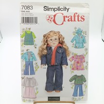 Vintage Sewing PATTERN Simplicity 7083, Heigl &amp; Nordstrom 2002 18in Doll... - £11.48 GBP