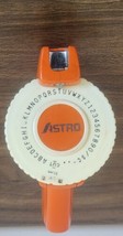 Vintage ASTRO Compact Handheld Rotary Label Maker Embosser  Orange - £7.89 GBP