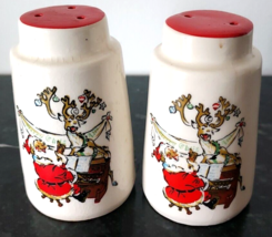 BRINN&#39;s Vintage Christmas Santa Claus Salt &amp; Pepper Shakers Made in Japan Piano - $9.89