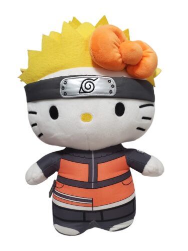 Naruto Shippuden x Hello Kitty Naruto Uzumaki  Plush Doll Kidrobot Sanrio 15" - $46.71