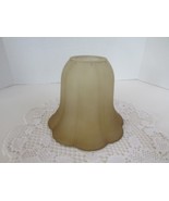 Glass Lamp Shade for Light Fixture Tulip Bell Frosted Amber  1-5/8&quot; Fitter - $20.29 CAD