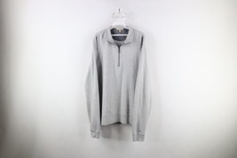 Burberry Brit Mens 2XL Classic Logo Ribbed Knit Half Zip Pullover Sweater Gray - £79.09 GBP