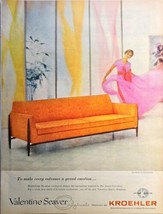 KROEHLER- Furniture - 1960 Vintage Print Ad-Retro-Home Decor-Fashion-Sof... - $11.64 CAD