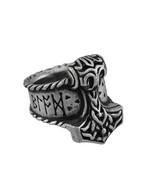 Zeckos Alchemy Thor&#39;s Rune Hammer Ring - £30.31 GBP+
